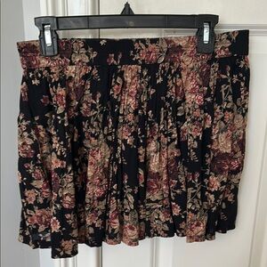 Ralph Lauren Black and Pink Pleated Skater Mini Skirt